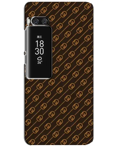 Чехол для Meizu Pro 7 Plus с картинкой «Gucci — золотые диагонали»