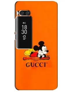 Чехол для Meizu Pro 7 Plus с картинкой «Микки Маус Gucci — оранж»
