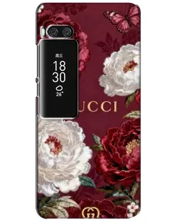 Чехол для Meizu Pro 7 Plus с картинкой «Gucci — бордовые розы»