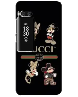 Чехол для Meizu Pro 7 Plus с картинкой «Gucci — герои Disney и монограмма»