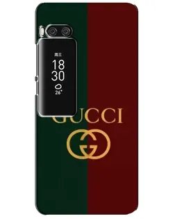 Чехол для Meizu Pro 7 Plus с картинкой «Gucci — темно-зеленый градиент»