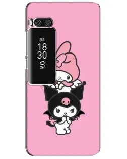 Чехол для Meizu Pro 7 Plus с картинкой «My Melody и Kuromi»
