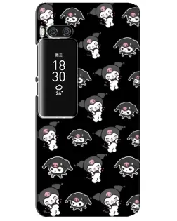 Чехол для Meizu Pro 7 Plus с картинкой «Черный паттерн Kuromi»