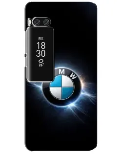 Чохол для Meizu Pro 7 Plus з картинкою «BMW — неонове сяйво»
