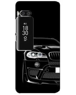 Чехол для Meizu Pro 7 Plus с картинкой «Темный силуэт BMW»