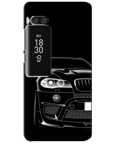 Чехол для Meizu Pro 7 Plus с картинкой «Темный силуэт BMW»