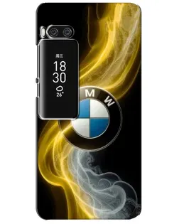 Чехол для Meizu Pro 7 Plus с картинкой «Золотистый дым BMW»