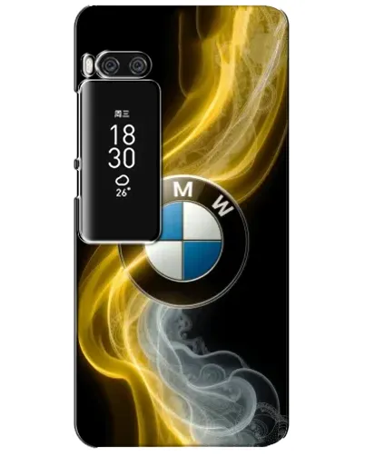 Чехол для Meizu Pro 7 Plus с картинкой «Золотистый дым BMW»