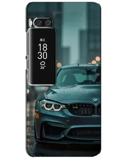 Чехол для Meizu Pro 7 Plus с картинкой «BMW в огнях города»