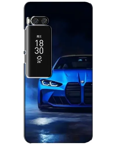 Чехол для Meizu Pro 7 Plus с картинкой «Голубая BMW M4»