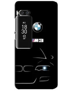 Чехол для Meizu Pro 7 Plus с картинкой «Минималистичный принт BMW M3»