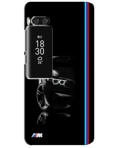Чехол для Meizu Pro 7 Plus с картинкой «Силуэт BMW в темноте»