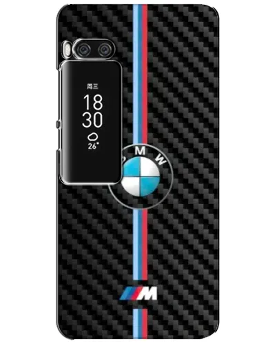 Чехол для Meizu Pro 7 Plus с картинкой «Эмблема BMW и карбон»