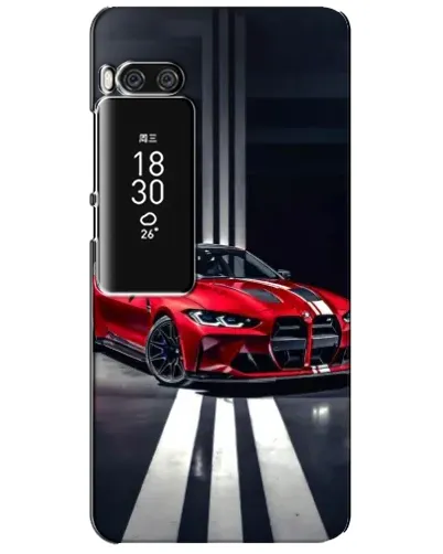 Чехол для Meizu Pro 7 Plus с картинкой «Красная BMW на дороге»