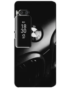 Чехол для Meizu Pro 7 Plus с картинкой «Эмблема BMW — макро»