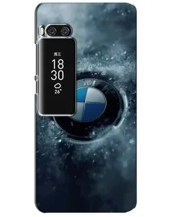 Чехол для Meizu Pro 7 Plus с картинкой «Логотип BMW — лед»