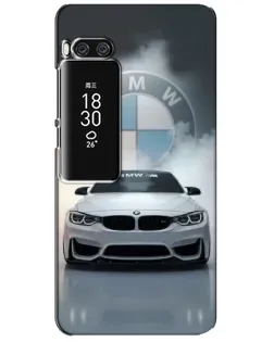 Чехол для Meizu Pro 7 Plus с картинкой «BMW в белом дыму»