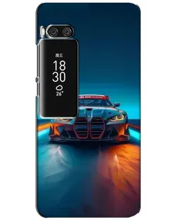 Чехол для Meizu Pro 7 Plus с картинкой «BMW — огни неона»