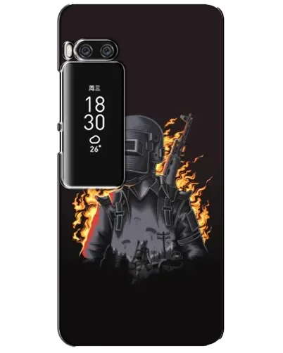 Чехол для Meizu Pro 7 Plus с картинкой «PUBG — огненный силуэт»