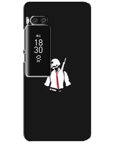 Чехол для Meizu Pro 7 Plus с картинкой «PUBG — силуэт воина»