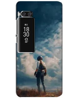 Чехол для Meizu Pro 7 Plus с картинкой «Герой PUBG на скале»