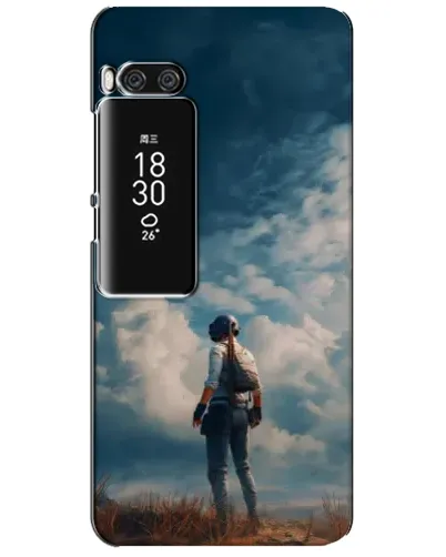Чехол для Meizu Pro 7 Plus с картинкой «Герой PUBG на скале»