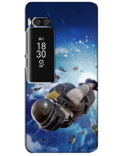 Чехол для Meizu Pro 7 Plus с картинкой «Десант PUBG — прыжок»