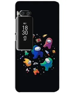 Чехол для Meizu Pro 7 Plus с картинкой «Among Us космос»
