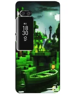 Чохол для Meizu Pro 7 Plus з картинкою «Minecraft лісовий пейзаж»