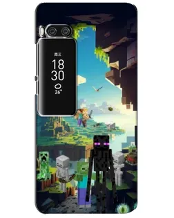 Чехол для Meizu Pro 7 Plus с картинкой «Эндермен в лесу»