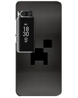 Чехол для Meizu Pro 7 Plus с картинкой «Черный крипер градиент»