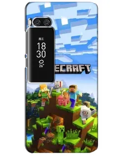 Чехол для Meizu Pro 7 Plus с картинкой «Minecraft классический мир»