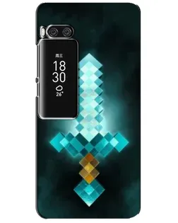 Чехол для Meizu Pro 7 Plus с картинкой «Алмазный меч неон»