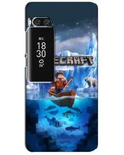 Чехол для Meizu Pro 7 Plus с картинкой «Minecraft ледяной мир»