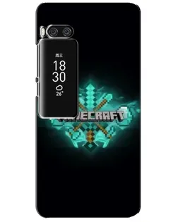 Чехол для Meizu Pro 7 Plus с картинкой «Minecraft Diamond лого»