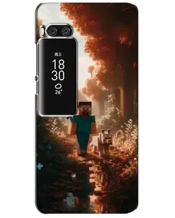 Чехол для Meizu Pro 7 Plus с картинкой «Стив в лесу»