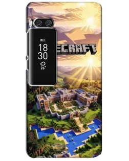 Чехол для Meizu Pro 7 Plus с картинкой «Minecraft панорама»