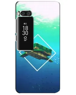 Чехол для Meizu Pro 7 Plus с картинкой «Черепаха Minecraft»