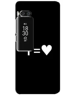 Чехол для Meizu Pro 7 Plus с картинкой «Крест и Сердце»