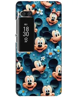 Чехол для Meizu Pro 7 Plus с картинкой «Паттерн Микки и Минни»