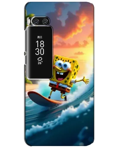 Чехол для Meizu Pro 7 Plus с картинкой «Губка Боб серфингист»