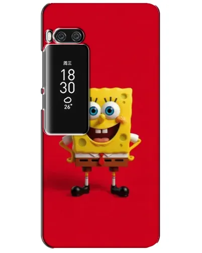 Чехол для Meizu Pro 7 Plus с картинкой «Спанч Боб на красном»