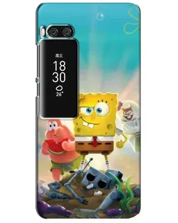 Чехол для Meizu Pro 7 Plus с картинкой «Спанч Боб победитель»