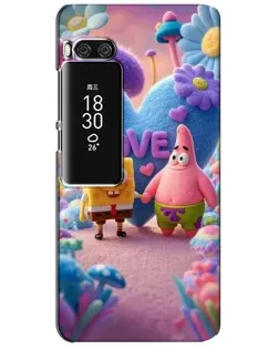 Чехол для Meizu Pro 7 Plus с картинкой «Губка Боб Патрик»