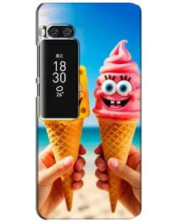 Чехол для Meizu Pro 7 Plus с картинкой «Спанч Боб мороженое»