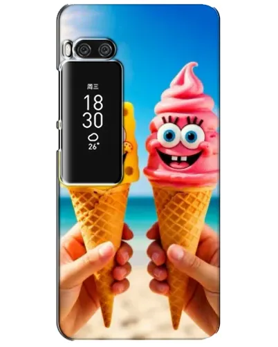 Чехол для Meizu Pro 7 Plus с картинкой «Спанч Боб мороженое»