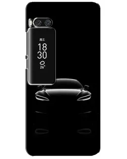 Чохол для Meizu Pro 7 Plus з картинкою «Силует Tesla Night»