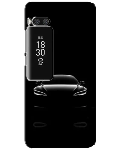 Чехол для Meizu Pro 7 Plus с картинкой «Силуэт Tesla Night»