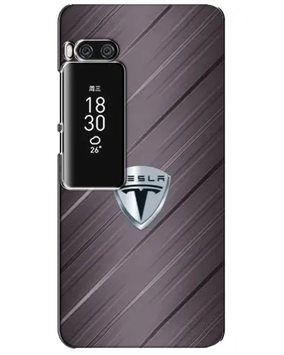 Чехол для Meizu Pro 7 Plus с картинкой «Металлическая текстура Tesla»