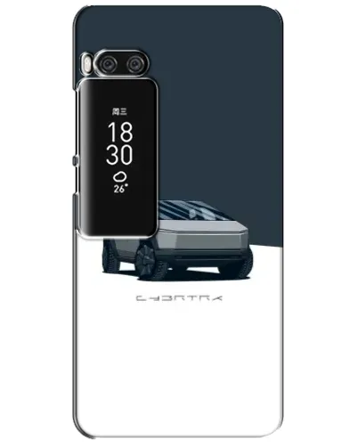 Чехол для Meizu Pro 7 Plus с картинкой «Серебристый Cybertruck Tesla»